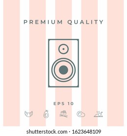 Audio speaker icon. Graphic elements for your design