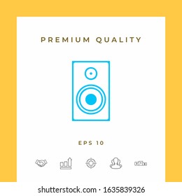 Audio speaker icon. Graphic elements for your design