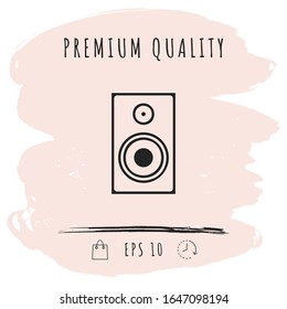 Icono de altavoz de audio. Elementos gráficos para el diseño