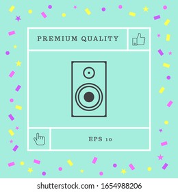 Icono de altavoz de audio. Elementos gráficos para el diseño