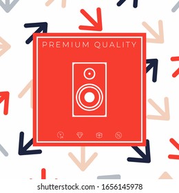 Icono de altavoz de audio. Elementos gráficos para el diseño