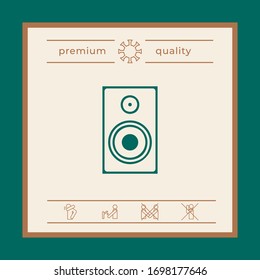 Icono de altavoz de audio. Elementos gráficos para el diseño
