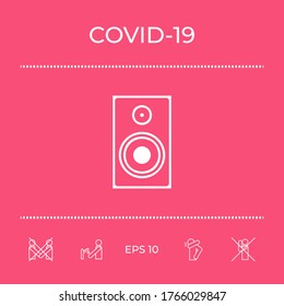 Audio speaker icon. Graphic elements for your design