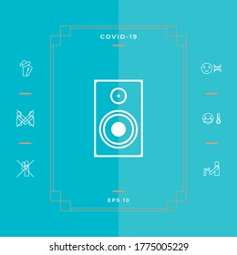 Audio speaker icon. Graphic elements for your design