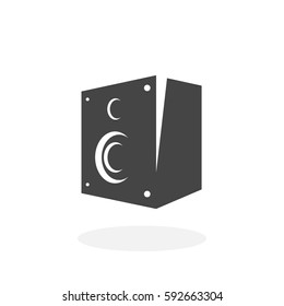 Audio speaker icon illustration isolated on white background sign symbol. Audio speaker vector logo. Flat design style. Modern vector pictogram for web graphics - stock vector