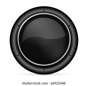 audio speaker icon illustration on white background