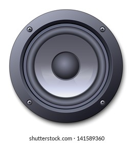 Audio speaker icon isolated on white background. Vector illustration