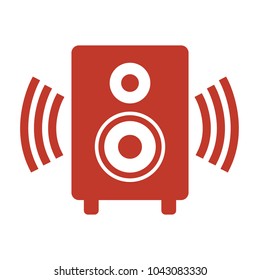 Audio speaker icon on white background. Vector illustration