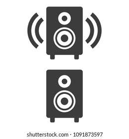 Audio speaker icon on white background. Vector illustration