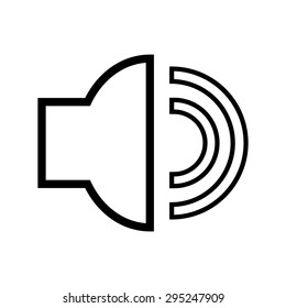 Audio speaker icon on white background. Vector illustration.