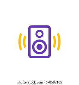 audio speaker icon on white