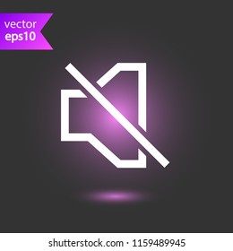 Audio speaker icon. Stereo sound speaker icon. Mute icon. Media speaker sign. EPS 10 flat symbol