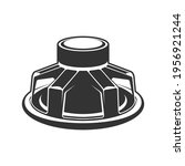 Audio speaker icon. Subwoofer speaker for car. 