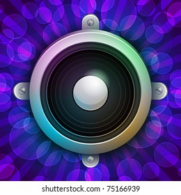 Audio speaker icon, vector