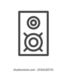 Audio speaker icon Vector logo outline