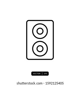 Audio Speaker Icon Vector - Sign or Symbol