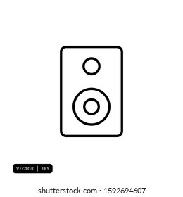 Audio Speaker Icon Vector - Sign or Symbol