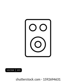 Audio Speaker Icon Vector - Sign or Symbol