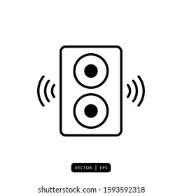 Audio Speaker Icon Vector - Sign or Symbol