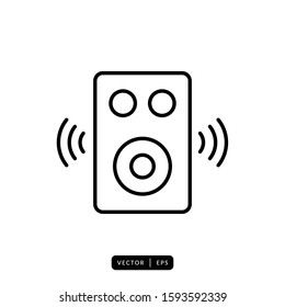 Audio Speaker Icon Vector - Sign or Symbol