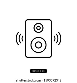 Audio Speaker Icon Vector - Sign or Symbol