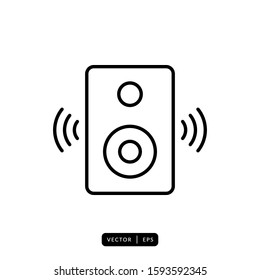 Audio Speaker Icon Vector - Sign or Symbol