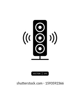 Audio Speaker Icon Vector - Sign or Symbol