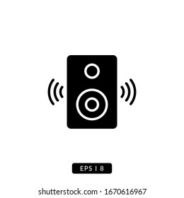 Audio-Lautsprecher-Icon-Vektorillustration - Zeichen oder Symbol 