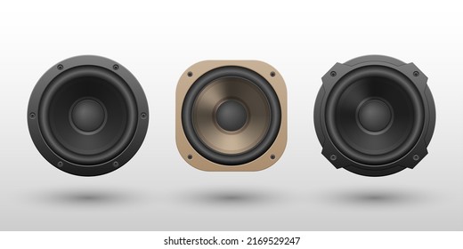 Audio speaker isolated on white background, vector illustration