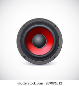 Audio Speaker Isolated On White Background. Vector Iilustration, Eps10