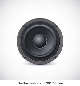 Audio speaker isolated on white background. Vector iilustration, eps10