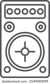 Symbol für die Lautsprecherzeile. Computer-Stereo-Basssystem