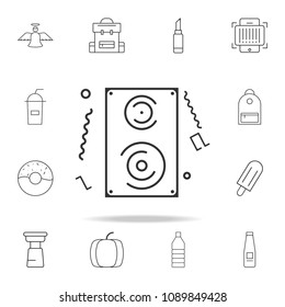Audio speaker line icon. Detailed set of web icons and signs. Premium graphic design. One of the collection icons for websites, web design, mobile app on white background