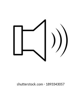 Audio speaker line icon vector template