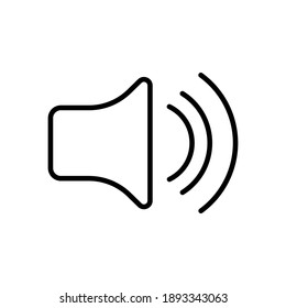 Audio speaker line icon vector template