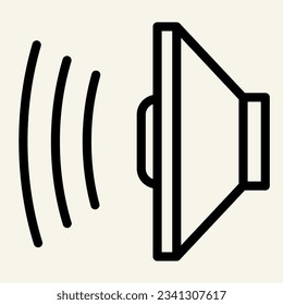 Audio speaker line icon. Volume vector illustration isolated on white. Sound outline style design, designed for web and app. Eps 10