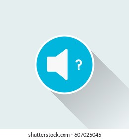audio speaker with long shadow