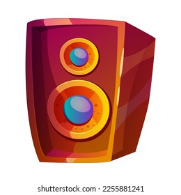 Audio Speaker for Loud Music as Festival and Birthday Party Element Vector Illustration