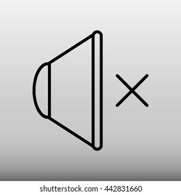 Audio Speaker Mute Vector Icon Illustration