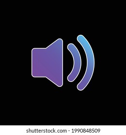 Audiolautsprecher auf blauem Farbverlauf-Vektorsymbol