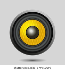 Audio Speaker on Light Background