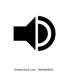 Audiotöner auf Wiedergabsymbol, Vektorgrafik, Vektorsymbol. EPS10.