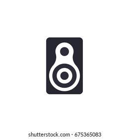 audio speaker on white vector icon