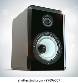 Audio Speaker. Realistic Vector Illustration