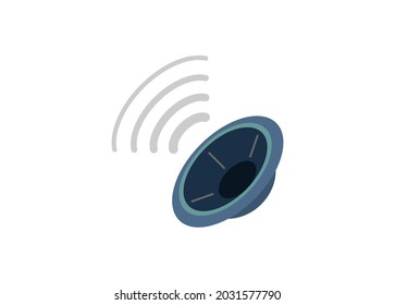 Audio speaker. Simple flat illustration.