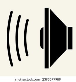Audio speaker solid icon. Volume vector illustration isolated on white. Sound glyph style design, designed for web and app. Eps 10