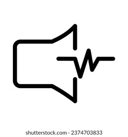 
Audio speaker with sound waves icon isolated on white background
