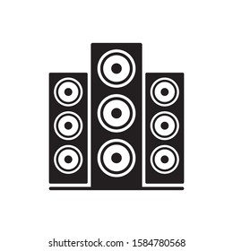 audio speaker sound woofer vector design template