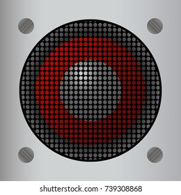 Audio speaker subwoofer music system isolated on white background vector illustration.