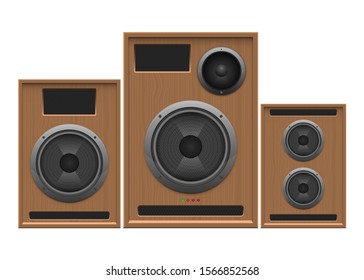 Audio speaker vector design illustration isolated on white background